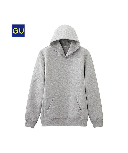 GU（ジーユー）の「（GU）ダイヤパターンプルパーカ（長袖）（MEN ⁄ パーカ・カーディガン・メンズ・NAVY/BLUE/GRAY/BLACK/WINE・M/L/XL/S）」の3枚目の写真