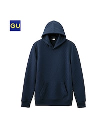 GU | （GU）ダイヤパターンプルパーカ（長袖）(トップス)