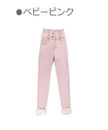 Bobon21 | バックリボン裏起毛スキニーパンツ-全2色-(デニムパンツ)