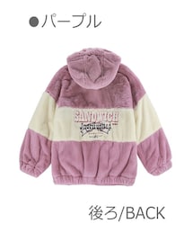 Bobon21 | フード付きエコファーボーダーBIGアウター-全２色-(ブルゾン)