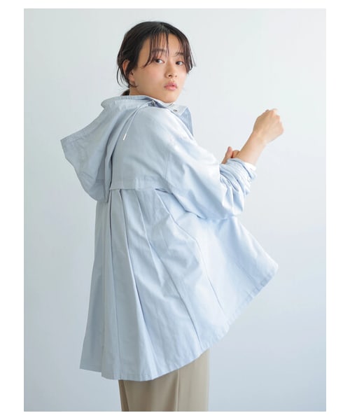 AMERICAN HOLIC（アメリカンホリック）の「【先行予約】バックプリーツマウンテンパーカー（ジャケット/アウター・ブラック/ベージュ/カーキ/サックスブルー/ネイビー・M/L）」の5枚目の写真