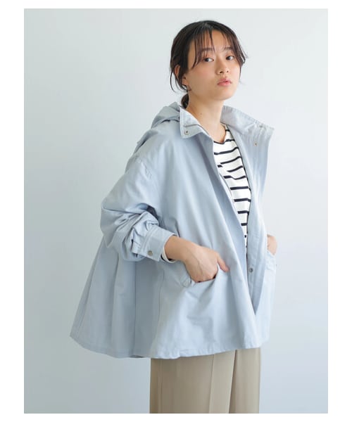 AMERICAN HOLIC（アメリカンホリック）の「【先行予約】バックプリーツマウンテンパーカー（ジャケット/アウター・ブラック/ベージュ/カーキ/サックスブルー/ネイビー・M/L）」の2枚目の写真