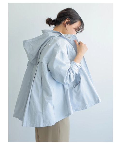 AMERICAN HOLIC（アメリカンホリック）の「【先行予約】バックプリーツマウンテンパーカー（ジャケット/アウター・ブラック/ベージュ/カーキ/サックスブルー/ネイビー・M/L）」の4枚目の写真