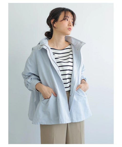 AMERICAN HOLIC（アメリカンホリック）の「【先行予約】バックプリーツマウンテンパーカー（ジャケット/アウター・ブラック/ベージュ/カーキ/サックスブルー/ネイビー・M/L）」の3枚目の写真