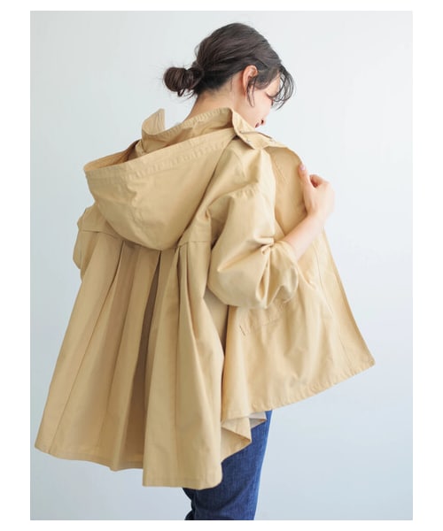 AMERICAN HOLIC（アメリカンホリック）の「【先行予約】バックプリーツマウンテンパーカー（ジャケット/アウター・ブラック/ベージュ/カーキ/サックスブルー/ネイビー・M/L）」の15枚目の写真