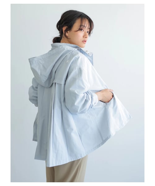 AMERICAN HOLIC（アメリカンホリック）の「【先行予約】バックプリーツマウンテンパーカー（ジャケット/アウター・ブラック/ベージュ/カーキ/サックスブルー/ネイビー・M/L）」の6枚目の写真