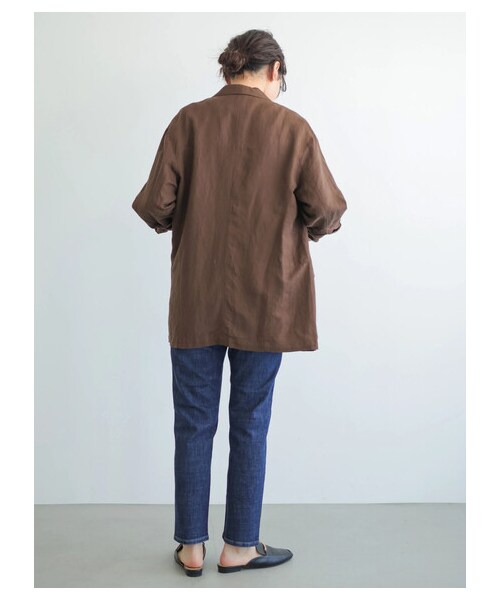 AMERICAN HOLIC（アメリカンホリック）の「【先行予約】リネンブレンドジャケット（ジャケット/アウター・ベージュ/ブラウン・M/L）」の12枚目の写真