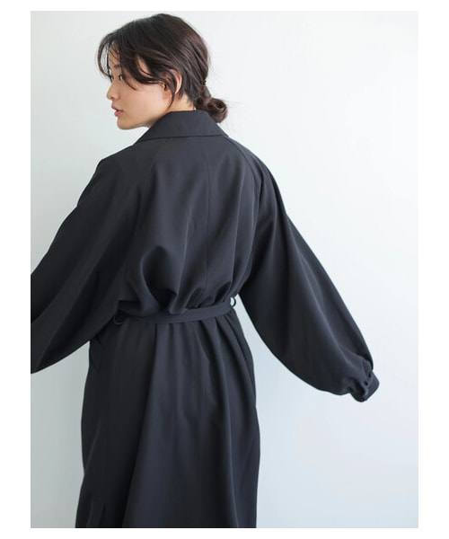 AMERICAN HOLIC（アメリカンホリック）の「【先行予約】花粉防止袖ギャザーデザイントレンチコート（ジャケット/アウター・ライトグレー/ブラック/ライトベージュ/ブルー・F）」の8枚目の写真