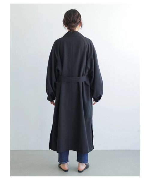 AMERICAN HOLIC（アメリカンホリック）の「【先行予約】花粉防止袖ギャザーデザイントレンチコート（ジャケット/アウター・ライトグレー/ブラック/ライトベージュ/ブルー・F）」の4枚目の写真