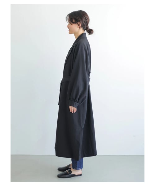 AMERICAN HOLIC（アメリカンホリック）の「【先行予約】花粉防止袖ギャザーデザイントレンチコート（ジャケット/アウター・ライトグレー/ブラック/ライトベージュ/ブルー・F）」の3枚目の写真