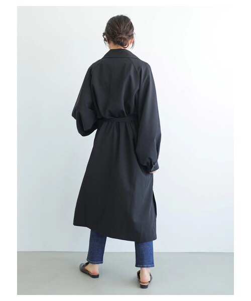 AMERICAN HOLIC（アメリカンホリック）の「【先行予約】花粉防止袖ギャザーデザイントレンチコート（ジャケット/アウター・ライトグレー/ブラック/ライトベージュ/ブルー・F）」の14枚目の写真