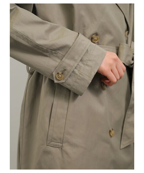 AMERICAN HOLIC（アメリカンホリック）の「【先行予約】花粉防止ロングトレンチコート（ジャケット/アウター・ベージュ/カーキ・M/L）」の7枚目の写真