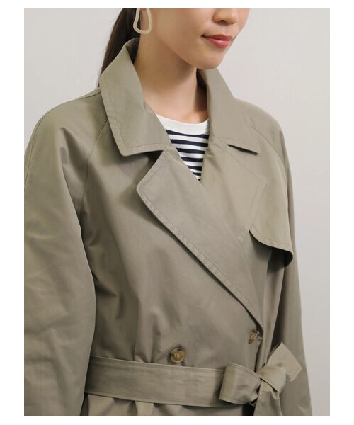 AMERICAN HOLIC（アメリカンホリック）の「【先行予約】花粉防止ロングトレンチコート（ジャケット/アウター・ベージュ/カーキ・M/L）」の5枚目の写真