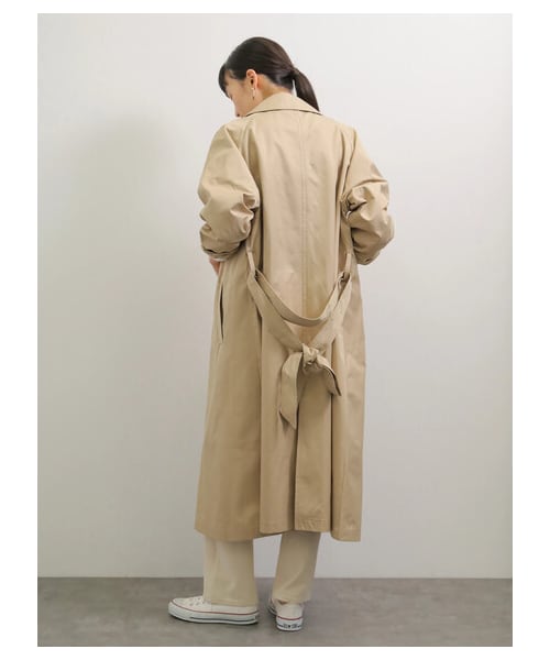 AMERICAN HOLIC（アメリカンホリック）の「【先行予約】花粉防止ロングトレンチコート（ジャケット/アウター・ベージュ/カーキ・M/L）」の12枚目の写真