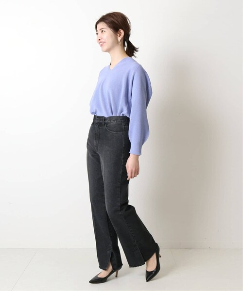 B.C STOCK(ベーセーストック)の「Natural Friendly Denim ワイドパンツ◆(パンツ・ブラック/S/M/(001)/在庫なし)」の3枚目の写真