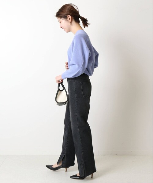 B.C STOCK(ベーセーストック)の「Natural Friendly Denim ワイドパンツ◆(パンツ・ブラック/S/M/(001)/在庫なし)」の7枚目の写真