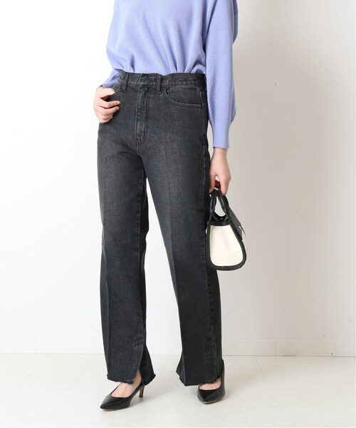 B.C STOCK(ベーセーストック)の「Natural Friendly Denim ワイドパンツ◆(パンツ・ブラック/S/M/(001)/在庫なし)」の1枚目の写真
