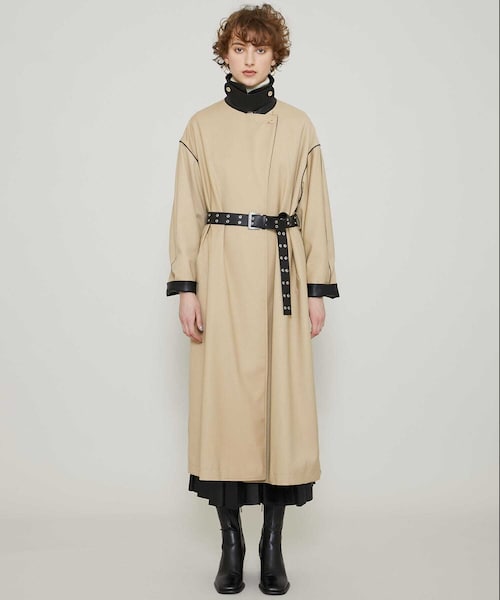 Ameri（アメリ）の「フェイクレザードッキングコート (01110730020