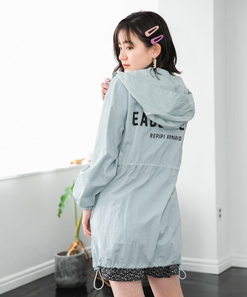 repipi armario(レピピ アルマリオ)の「☆WEB先行予約☆バックプリントマンパ(ジャケット/アウター・ブラック/ベージュ/ライトブルー)」の15枚目の写真