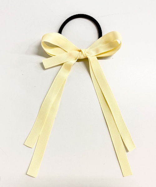 【イエロー】ナチュラルリボン♡ヘアゴム Lattice（Lattice）の「リボンヘアゴム（その他ヘアアクセサリー