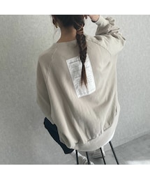 copine | 【2021ss】大人気シリーズ！バックラベルルーズシルエットドルマンスウェット(3color)(スウェット)