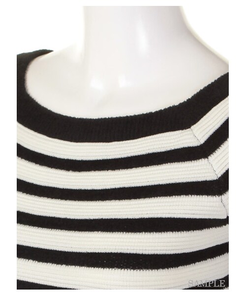 LILY BROWN（リリーブラウン）の「[2014AW MOOK限定]クロップドニットコンビチュールスカート（トップス＋ボトムセット・レディース・GRY/NVY・F）」の6枚目の写真