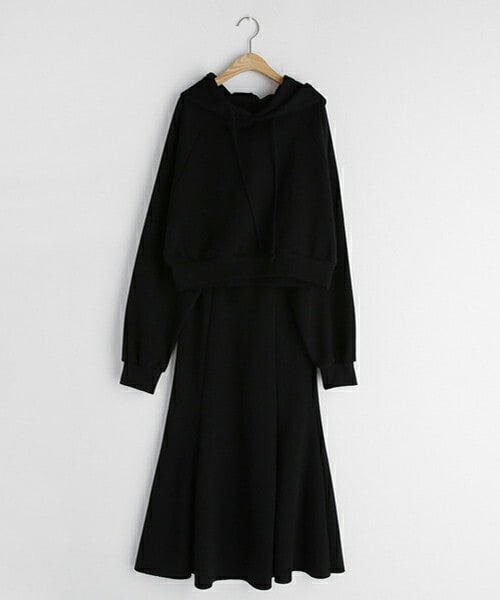 DHOLIC（ディーホリック）の「フーディ&マーメイドスカートSET（スウェット・レディース・グレー/ブルー/ブラック・ONESIZE）」の2枚目の写真