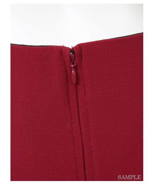 Mila Owen（ミラオーウェン）の「ジャストウエストスカート（膝丈スカート・レディース・CML/RED/BLK・0/1）」の9枚目の写真