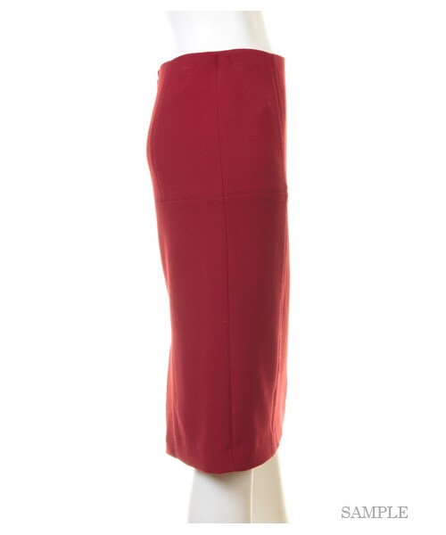 Mila Owen（ミラオーウェン）の「ジャストウエストスカート（膝丈スカート・レディース・CML/RED/BLK・0/1）」の6枚目の写真