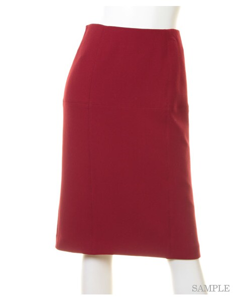 Mila Owen（ミラオーウェン）の「ジャストウエストスカート（膝丈スカート・レディース・CML/RED/BLK・0/1）」の8枚目の写真