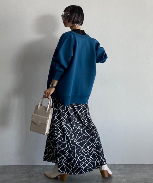 PAGEBOY（ページボーイ）の「【WEB先行予約】ラインアートマーメイドスカート（スカート・レディース・ブラック/グレージュ・F）」の5枚目の写真