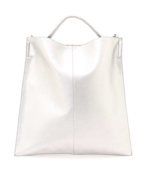 DouDou(ドゥドゥ)の「シンプリーフォローバッグ(トートバッグ・レディース・シルバー/ベージュ・F)」の1枚目の写真