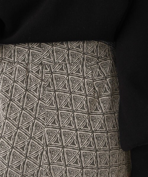 JEANASIS（ジーナシス）の「ニュアンスキカラメジャガードパンツ（パンツ・アイボリー()/ブラック()/ライトグリーン()/ライトパープル()）」の17枚目の写真