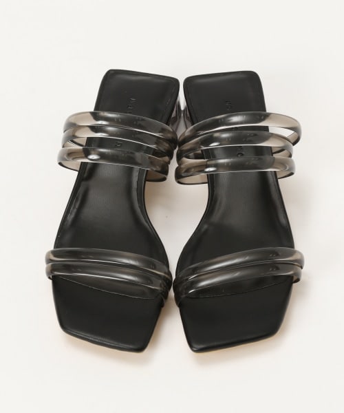 LOWRYS FARM（ローリーズファーム）の「クリアヒールサンダル（シューズ・ブラック/シルバー/ブラウン）」の4枚目の写真