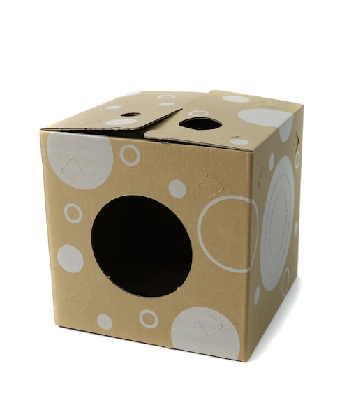 3coins(3coins)の「キャットキューブ段ボール(その他雑貨・ホワイト・0)」の1枚目の写真