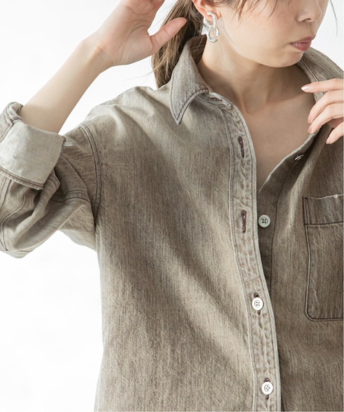 noble オーバーシャツ Noble（ノーブル）の「《予約》Foggy color Denim オーバーシャツ