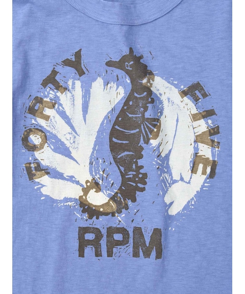 45R 海ものがたりのプリントTシャツ(タツノオトシゴ) 45R(フォーティファイブアール)の「海ものがたりのプリントT