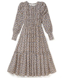 GRL | パワショルボリュームティアード花柄ワンピース(ワンピース)