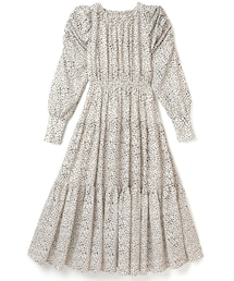 GRL | パワショルボリュームティアードダルメシアン柄ワンピース(ワンピース)