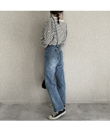 copine | 【2021ss】バックレースアップハイウエストデニムサロペットパンツ(2color)(サロペット/オーバーオール)