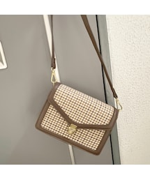 merrylatte | 千鳥柄スクエアショルダーバッグ(ショルダーバッグ)