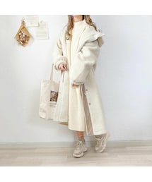 merrylatte | 【即納】フード付きロングボアコート﻿(ダウンジャケット/コート)