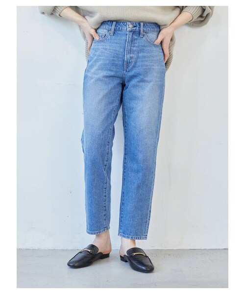 earth music&ecology(アースミュージックアンドエコロジー)の「COTTON USAデニムパンツ(テーパード)(パンツ・ミディアムインディゴ/ダークインディゴ・S/M/L)」の21枚目の写真