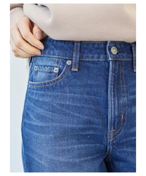 earth music&ecology(アースミュージックアンドエコロジー)の「COTTON USAデニムパンツ(テーパード)(パンツ・ミディアムインディゴ/ダークインディゴ・S/M/L)」の7枚目の写真