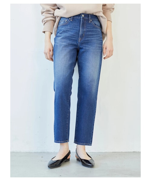 earth music&ecology(アースミュージックアンドエコロジー)の「COTTON USAデニムパンツ(テーパード)(パンツ・ミディアムインディゴ/ダークインディゴ・S/M/L)」の5枚目の写真