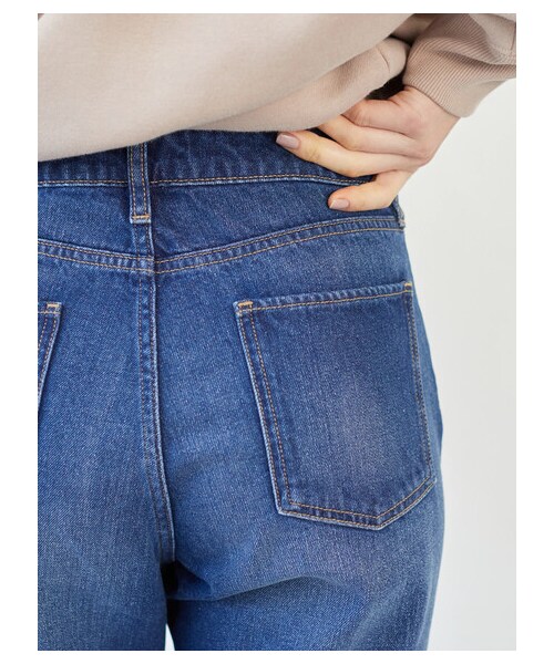 earth music&ecology(アースミュージックアンドエコロジー)の「COTTON USAデニムパンツ(テーパード)(パンツ・ミディアムインディゴ/ダークインディゴ・S/M/L)」の8枚目の写真