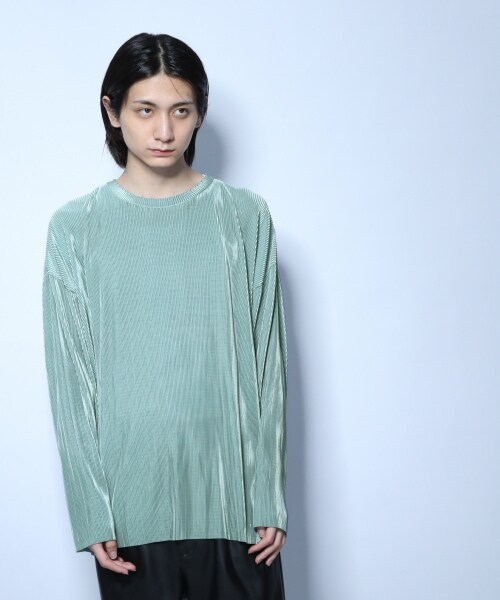 HARE（ハレ）の「プリーツプルオーバー（トップス・ブラック/グレー/ライトグリーン）」の10枚目の写真