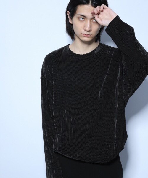 HARE（ハレ）の「プリーツプルオーバー（トップス・ブラック/グレー/ライトグリーン）」の5枚目の写真