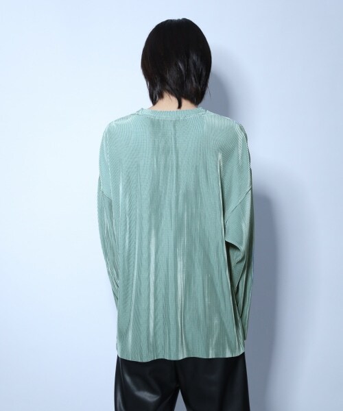 HARE（ハレ）の「プリーツプルオーバー（トップス・ブラック/グレー/ライトグリーン）」の12枚目の写真