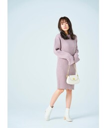 N WITH. | 折り返しスリーブニットワンピース(ワンピース)